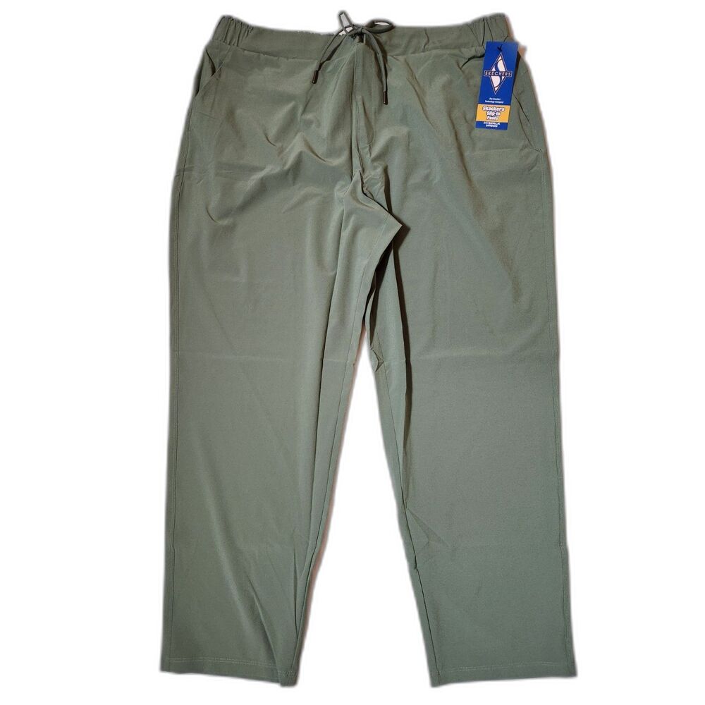 Skechers GoWalk Uptown Slip‑In Pants 2XL Olive Green Adjustable Waist UPF 40+